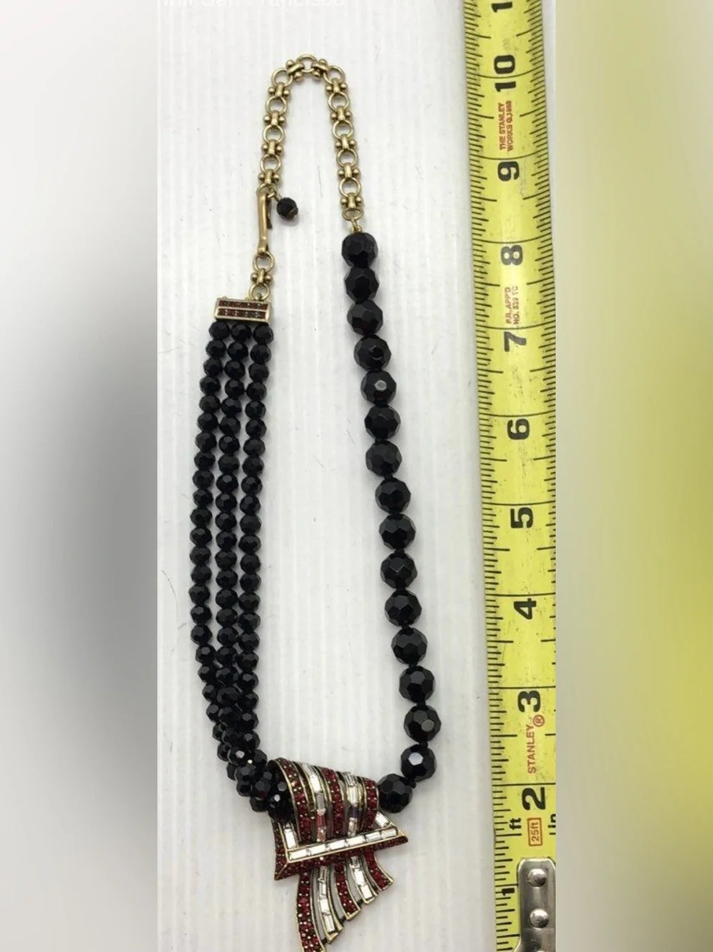 Heidi Daus RARE VINTAGE Authentic Art Deco Statement Necklace NIB - Picture 6 of 6